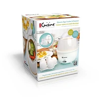 Electric Mini Food Steamer and  Egg Cooker with Auto Shut Off Feature - White