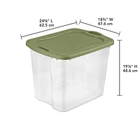Boîte de rangement de Sterilite de 90 litres facile à transport en lime