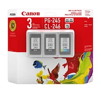 Canon Canada Inc Canon Pg-245/Cl-246 Ink Club Pack Black/Colour 2, 3 Ink Catridges