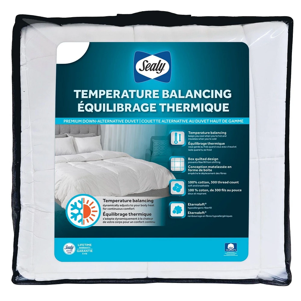 Duvet alternatif en plumes équilibrant la température Sealy Duvet alternatif à la plume