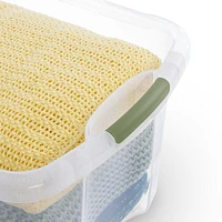 Sterilite 38 L EZ Carry Clear/Sage Legume, 38L