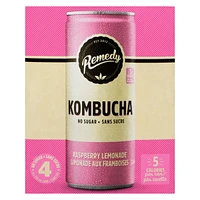 Remedy Kombucha 4 x 330 ML Raspberry Lemonade