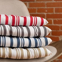 Ensemble de coussins de chaise à rayures Broadway Fabstyles de 4 coussins de chaise de patio extérieurs épais 16 "x 16" parfait pour la salle à manger, la cuisine, le bureau capitonné en tissu de coto