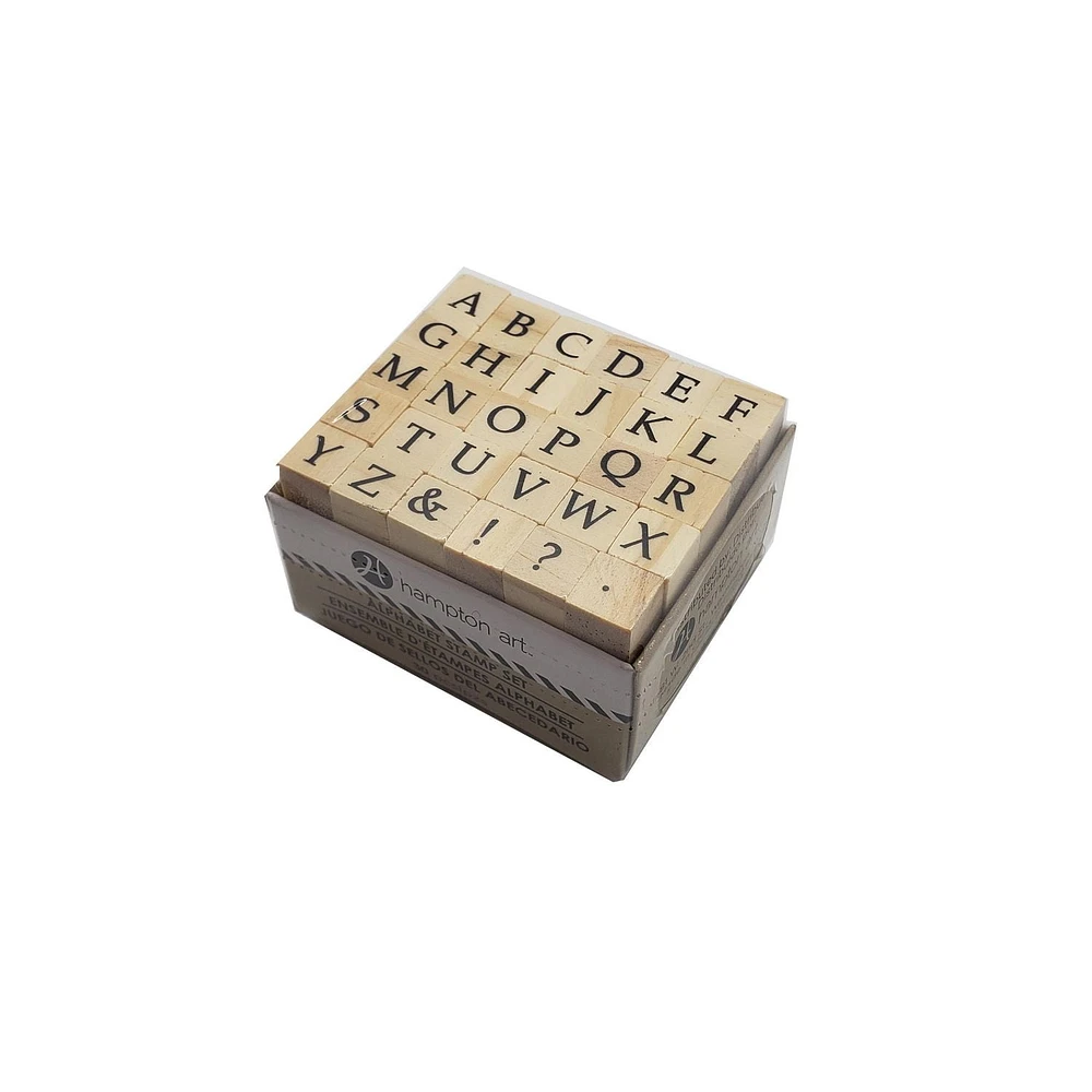 Hampton Art Miniature Alphabet Wood Stamp Set