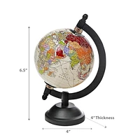 4" Decorative Ivory Globe With Stand