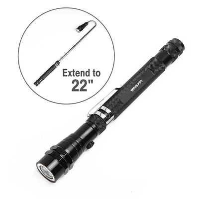 WorkPro Magnetic Telescoping Light With Pickup Tool