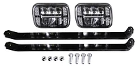 DK2 LED Snow Plow Lights with Turn Signals and High Low Beam - Mounting Bracket Included