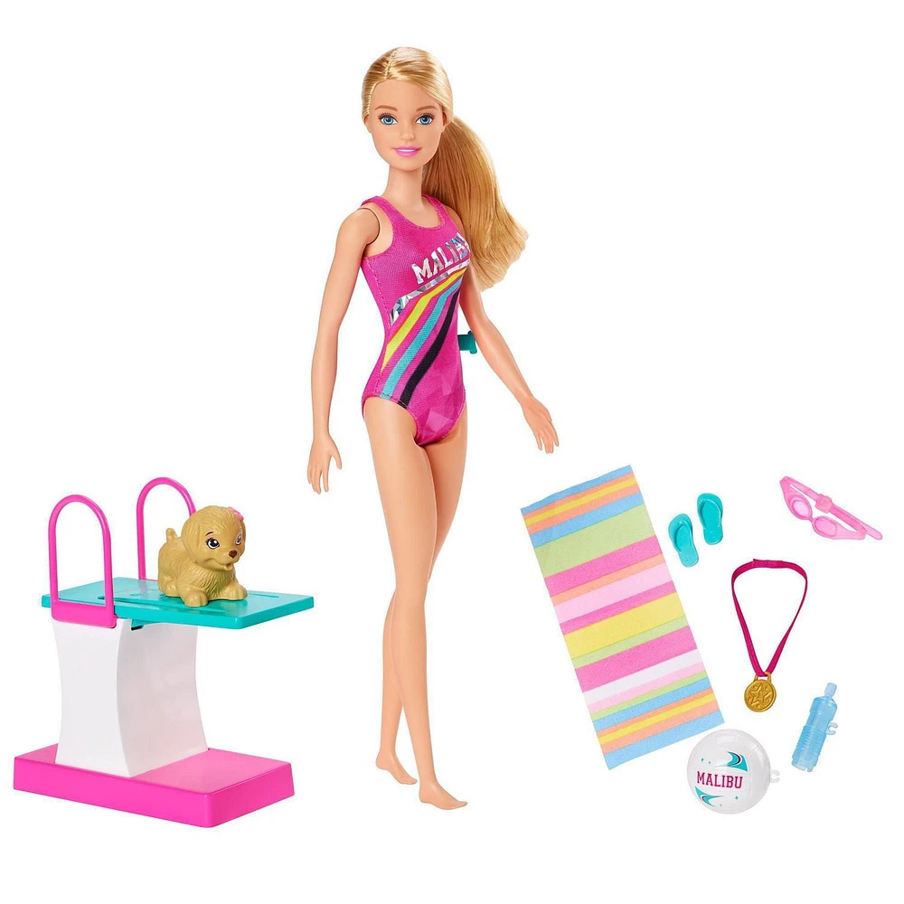 Barbie – Dreamhouse Adventures – Poupée Nageuse et accessoires