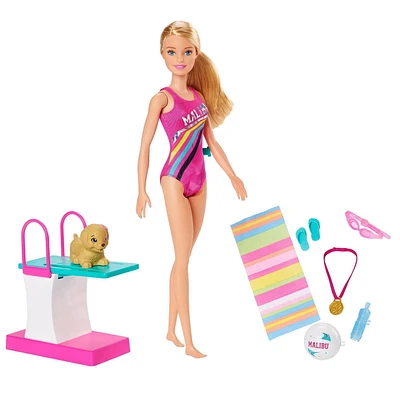Barbie – Dreamhouse Adventures – Poupée Nageuse et accessoires