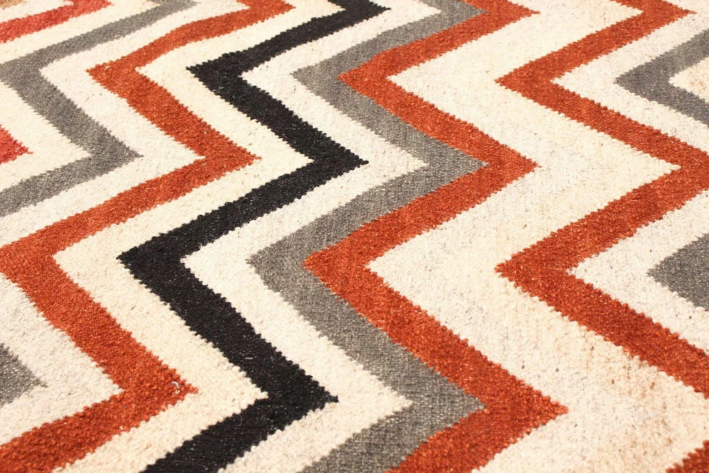 ECARPETGALLERY Tapis Fait à la Main pour Salon, Salle à Manger et Chambre à Coucher Géométrique Collection Vif et coloré 4'0" x 6'0" en Ivoire