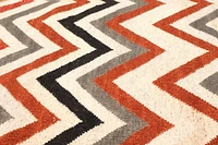 ECARPETGALLERY Tapis Fait à la Main pour Salon, Salle à Manger et Chambre à Coucher Géométrique Collection Vif et coloré 4'0" x 6'0" en Ivoire