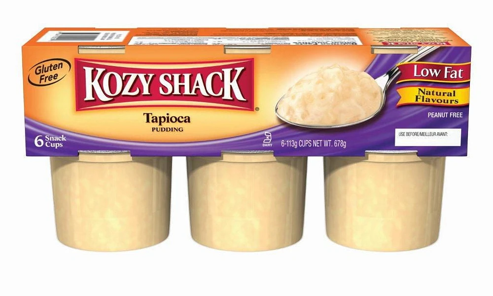 Kozy Shack Gluten Free Tapioca Pudding, 6 x 113g Cups, 678g