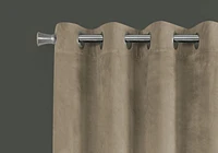 Monarch Specialties Curtain Panel, 2pcs Set, 54"w X 84"l, Room Darkening, Grommet, Living Room, Bedroom, Kitchen, Velvet, Polyester, Beige, Contemporary, Modern