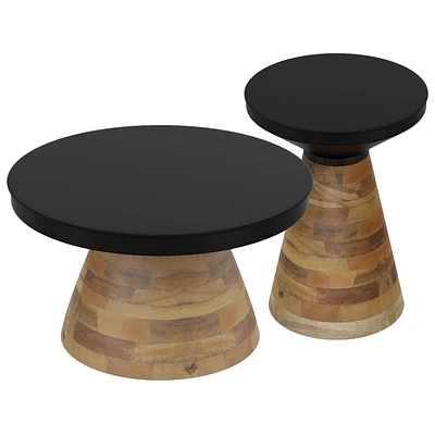 Ensemble 2 mcx - Noir et Noyer