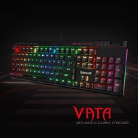 Redragon K580 VATA RGB Mechanical Gaming Keyboard, 104 Keys Gamer Keyboard with Blue Tactile Mechanical Switches, Customizable RGB Backlit, 5 On-Board Macro Keys & Dedicated Media Controls Panel