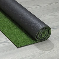 Ottomanson Evergreen Grass Collection Artificial Turf Area Rug