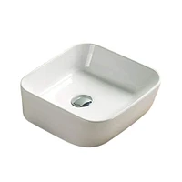 American Imaginations 13.66-in. W Above Counter White Bathroom Vessel Sink For Wall Mount Wall Mount Drilling AI-29167