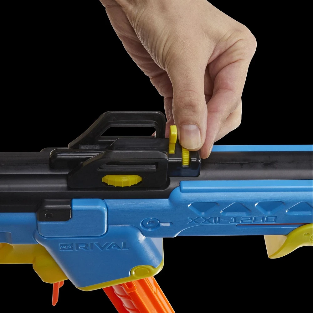 Nerf Rival, blaster Pathfinder XXII-1200, système Nerf Rival le plus précis, viseur ajustable, chargeur 12 billes, 12 billes en mousse Nerf Rival de précision