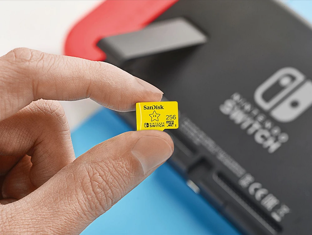 Carte SanDiskMD microSDXCMC pour Nintendo SwitchMC de 256 Go – SQXAO256GCWCZN