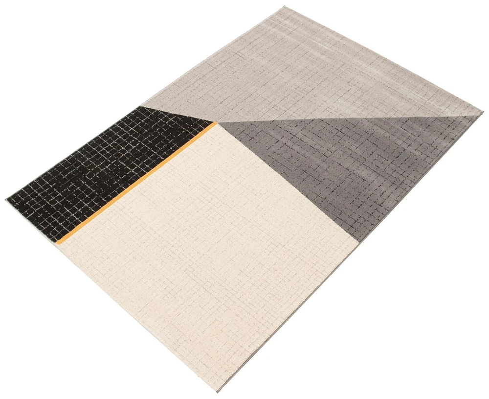 ECARPET Modern Area Rug for Dining Room, Living Room, Bedroom or Den Visby Black