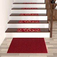 Tapis de couloir à motif de solide à sous-couche en caoutchouc de la collection Ottohome