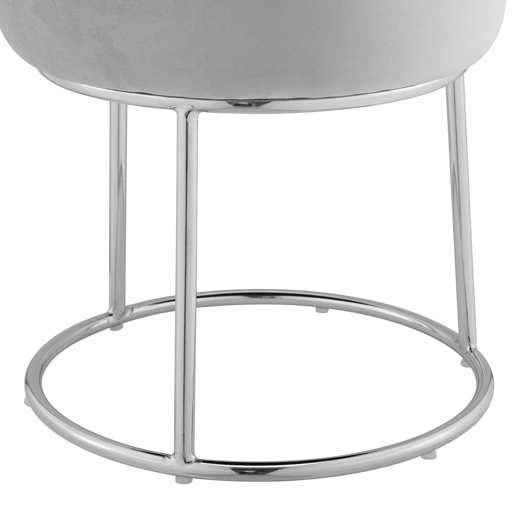 Tabouret d'appoint de coiffeuse Brockton, gris