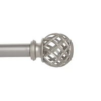 ENSEMBLE DE TRINGLE À RIDEAUX HOMETRENDS, DIAMÈTRE DE 1", LONGUEUR 42 À 120", NICKEL Ensemble de tringle à rideaux