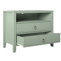 Novogratz Her Majesty 2 Drawer Nightstand, Black
