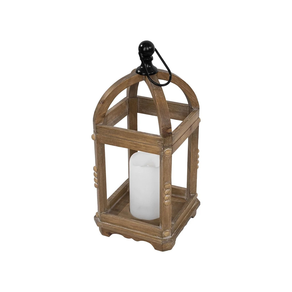 Hometrends Lanterne en bois 14.5pouces High 6.9 x 6.9 x 15.2 pouces