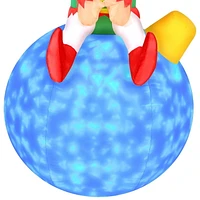 Occasions 5 Foot Inflatable Elf On Ornament with LED Lights