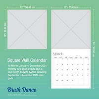 Brush Dance Avant tout, un Café 2024 12x24 Inch Square Wall Calendar, 9781975470524