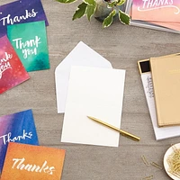 Assortiment de cartes Hallmark de remerciement, « Thanks » à l'aquarelle (48 cartes et enveloppes, pour les fêtes prénatales, les mariages, les fêtes prénuptiales et les autres occasions)