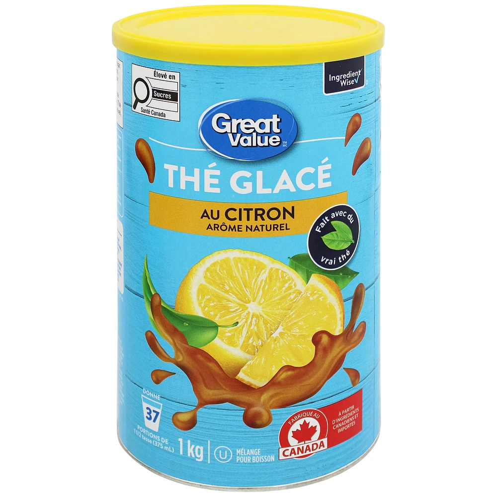 Great Value Lemon Iced Tea Drink Mix, 1 kg