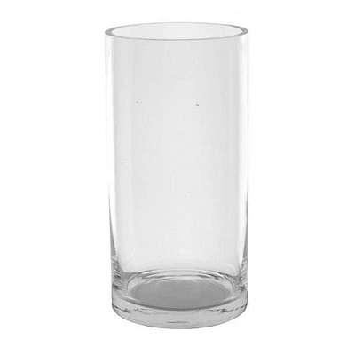 Vase en verre en forme de cylindre Vase decoratif