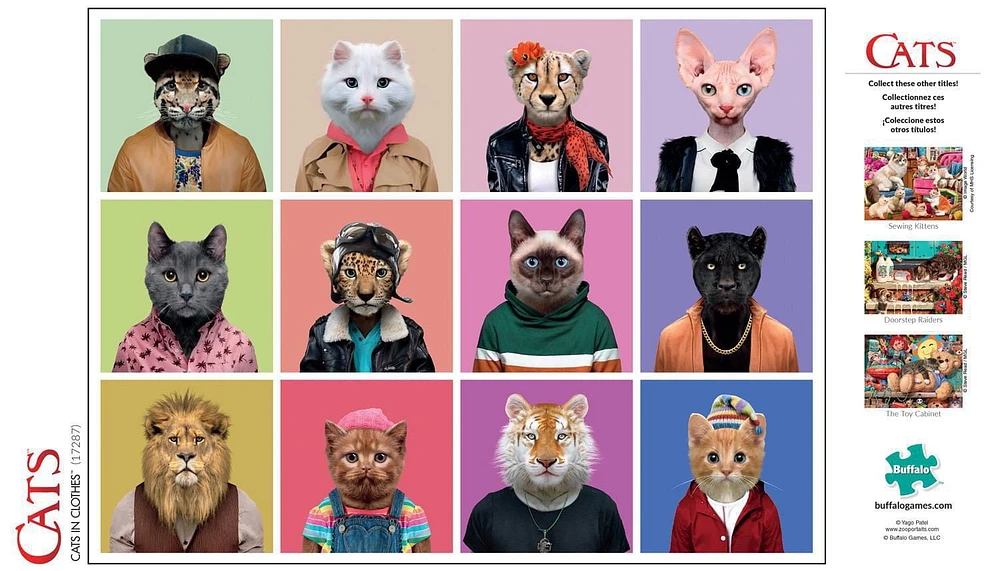 Buffalo Games - Le puzzle Cats Series - Cats in Clothes - en 750 pièces