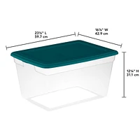 Sterilite Boîte de Rangement 55L - Bleu