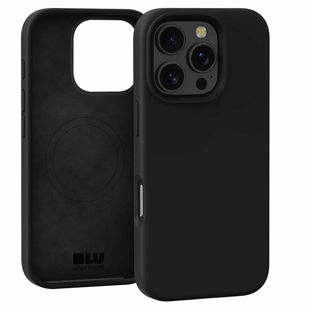 Blu Element Silicone w/MagSafe Case Black for iPhone 16 Pro