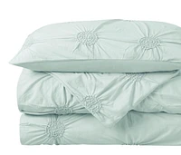 Luxury Floral Ruched High Quality Duvet Cover Set
