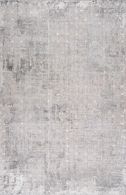 Rug Branch Atlas Scandinavian Indoor Area Rug, Grey Beige, Distressed - Living Room, Bedroom, Dining Room, and Kitchen