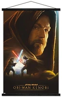 Star Wars: Obi-Wan Kenobi – Collage d'Obi Wan 22,375" x 34" Affiche Murale avec Cadre Magnétique en Bois de Hêtre