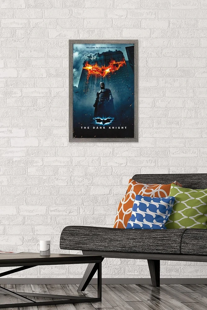 Film DC Comics - The Dark Knight - Batman Logo sur Fire One Sheet