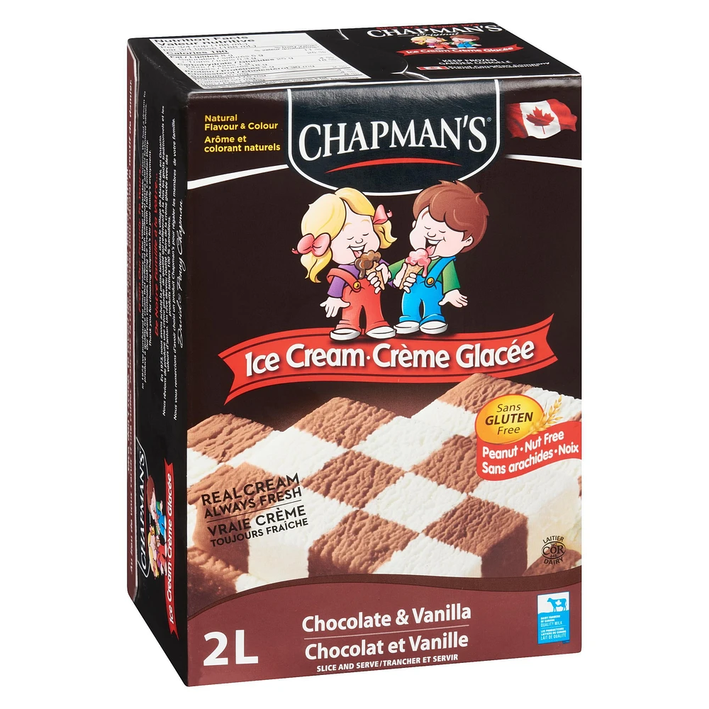 Chapman's Markdale Creamery Chocolate Vanilla Checkerboard Ice Cream, 2L