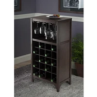 92729- Ancona Modular Wine Cabinet with Glass Rack & 20-Bottle