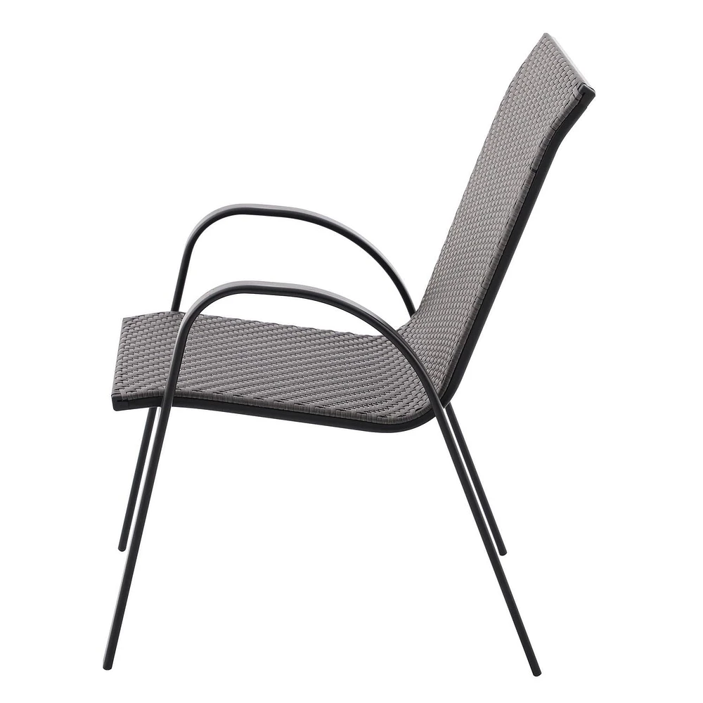 Chaise empilable en osier Mainstays Conception compacte