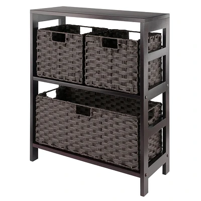 Étagère de rangement Leo 4 pièces avec ensemble de paniers