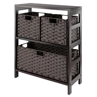 Leo 4pc Storage Shelf with Basket Set