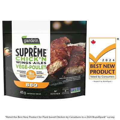 Ailes de végé-poulet BBQ SuprêmeMC Gardein®, 415 g GARDEIN SUP CHICKEN WING BBQ