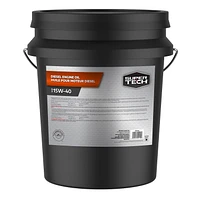 Huile moteur diesel SuperTech 15W40, seau,18.9L Conçu pour les besoins de la flotte et ​ferme.