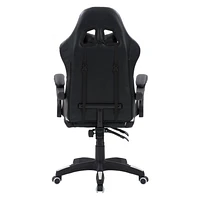 CorLiving Ravagers Vinyl PVC Fabric Ergonomic Adjustable Height Gaming Chair for Adults - High Back Computer Chair, Gamer and Video Game Chair