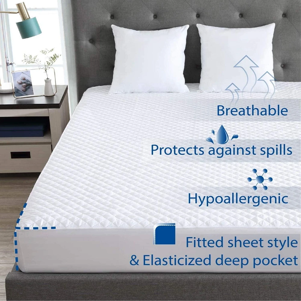 Protège-matelas imperméable matelassé